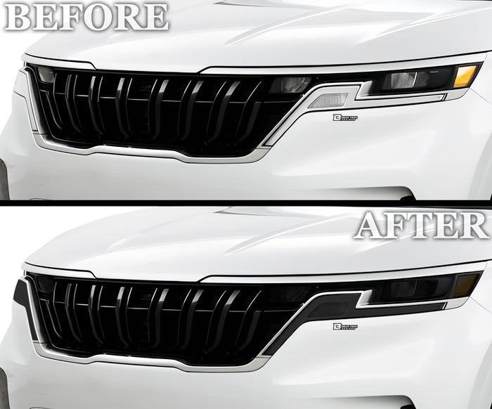 Full Headlight Taillight Precut Smoked PPF Tint Kit Film Overlay Fits Kia Carnival 2022 - 2024 - Bogar Tech Designs