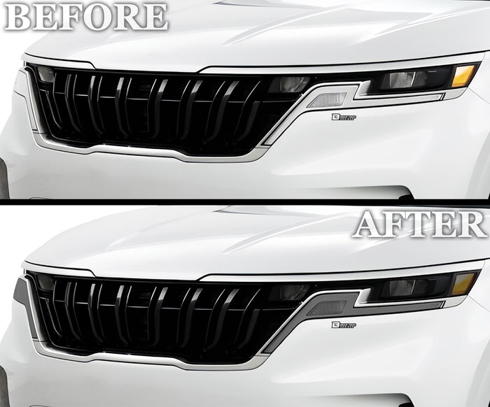 Full Headlight Taillight Precut Smoked PPF Tint Kit Film Overlay Fits Kia Carnival 2022 - 2024 - Bogar Tech Designs