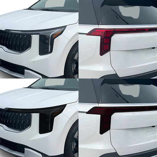 KIA Carnival 2025–2026 Dark Smoke Headlight & Taillight Tint Kit – Precut Vinyl Lens Overlays