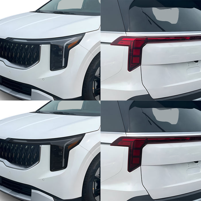 KIA Carnival 2025–2026 Dark Smoke Headlight & Taillight Tint Kit – Precut Vinyl Lens Overlays