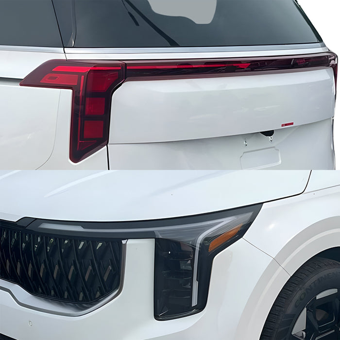 KIA Carnival 2025–2026 Dark Smoke Headlight & Taillight Tint Kit – Precut Vinyl Lens Overlays