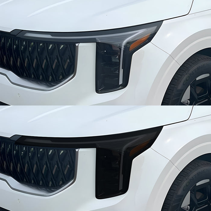KIA Carnival 2025–2026 Dark Smoke Headlight & Taillight Tint Kit – Precut Vinyl Lens Overlays
