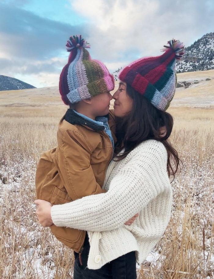 Made by Minga Kid's Alpaca Beanie - Mom's Rainbow
