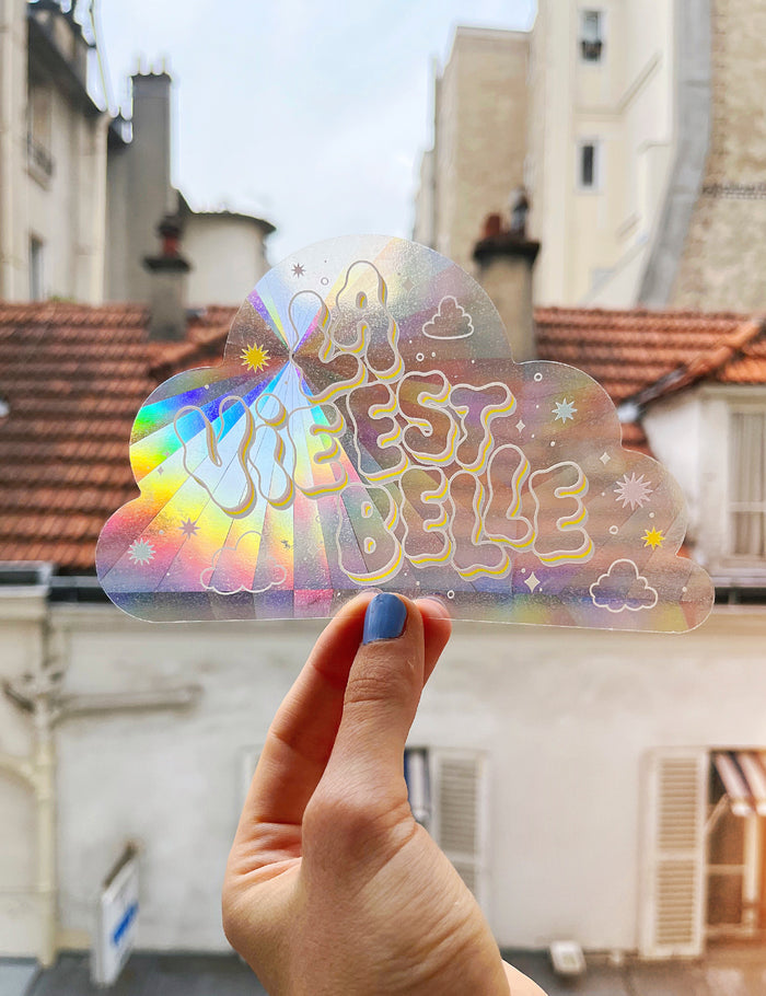La vie est belle Suncatcher Decal