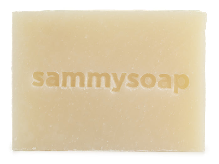 naked or unwrapped white lavender bar