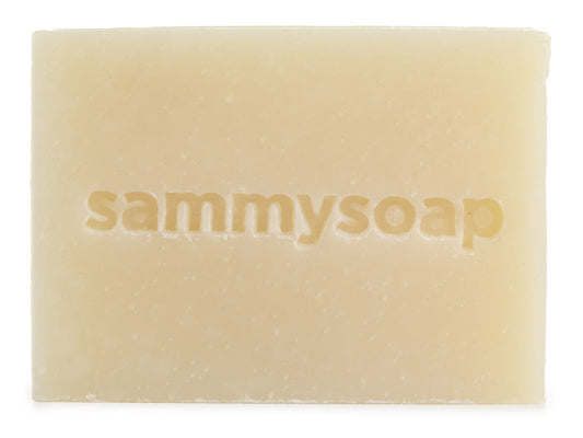 naked or unwrapped white lavender bar