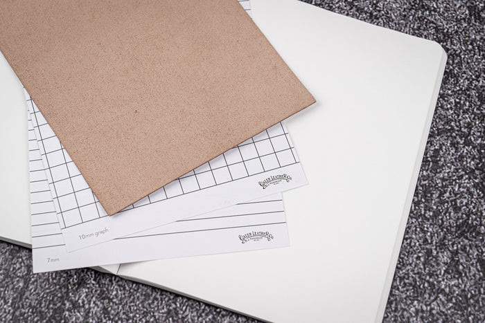 Leather Notebook - Tomoe River Paper - A6 - Crazy Horse Forest Green