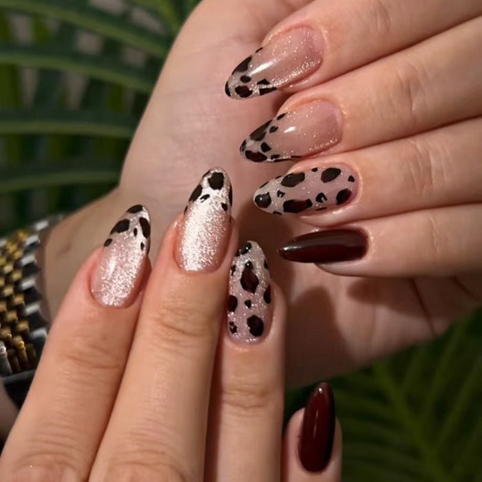 Leopard print cat eye 30 pcs