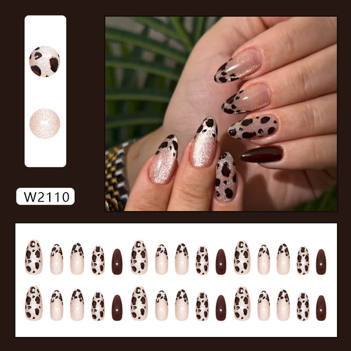 Leopard print cat eye 30 pcs