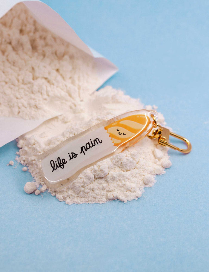 "Life is Pain" Baguette Acrylic keychain