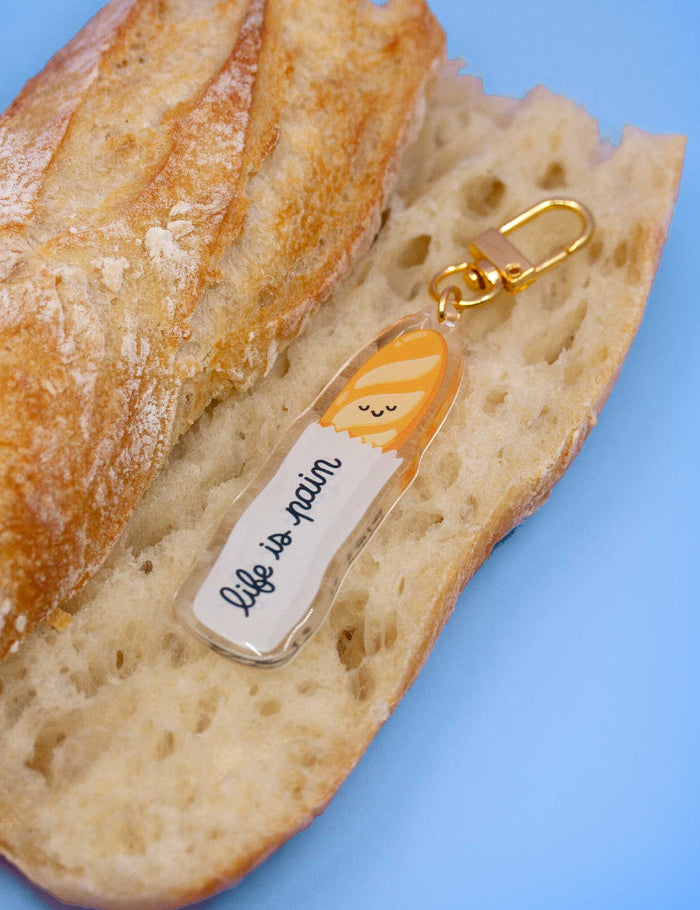 "Life is Pain" Baguette Acrylic keychain
