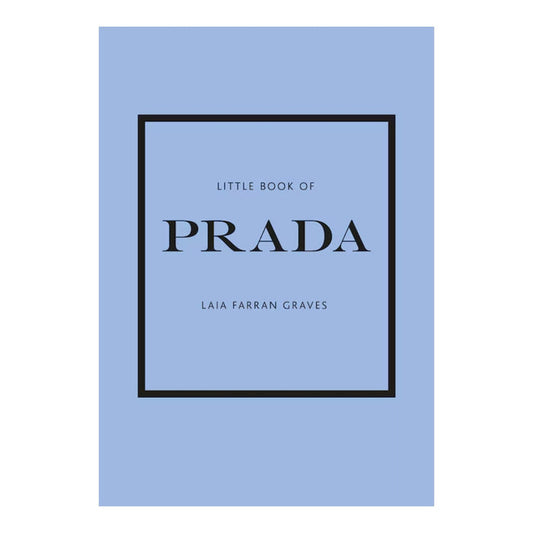 Light Blue Book cover of 'Little Book of Prada' by Laia Farran Graves on a white background