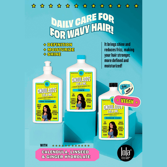 Lola from Rio Ondulados Moisturising Shampoo For Wavy Hair 500ml - Beauty Tribe