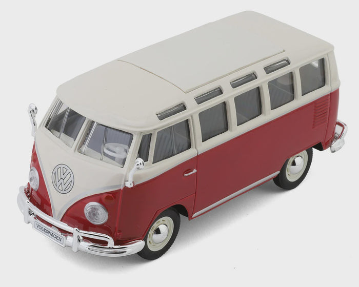 MAI31956 Maisto International 1/25 Volkswagen Van "Samba" Diecast Model (Red/White) (Special Edition)