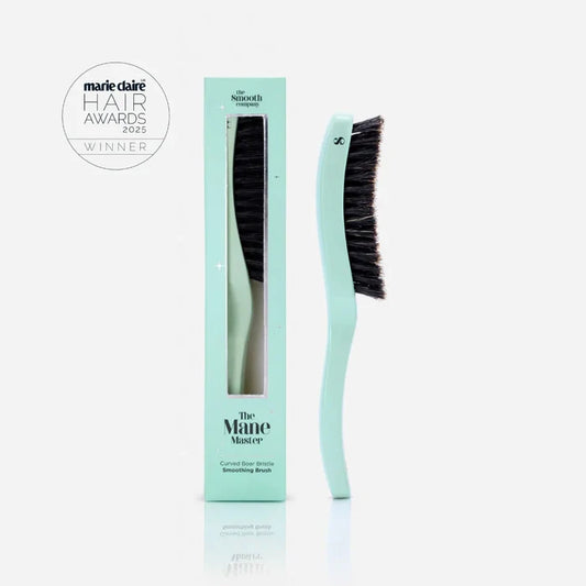 Mane Master curved smoothing brush included in the Ultimate Slick-Back Trio
