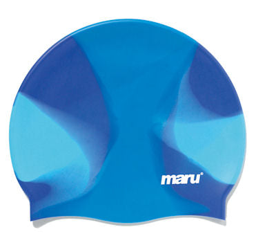 Blue Maru Multi Silicone Swim Hat designed for comfortable, flexible swimming protection for kids and adults.