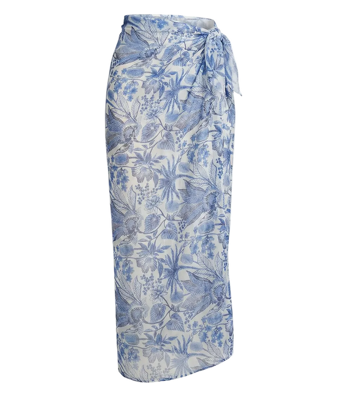 tropical long side tie sarong