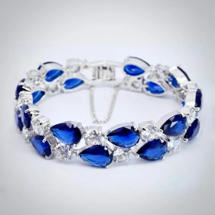 Wedding Jewelry - Cubic Zirconia Bridal Bracelet - Available in Silver and Rose Gold