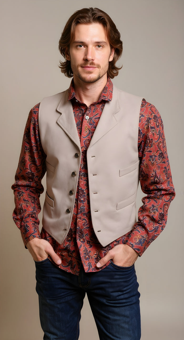 Men's Notch Vest - Granite Gabardine