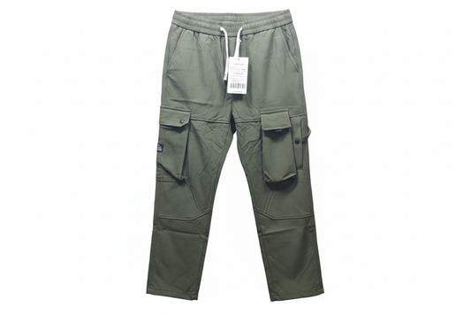 Men's Olive Green Tactical Cargo Pants - white background
