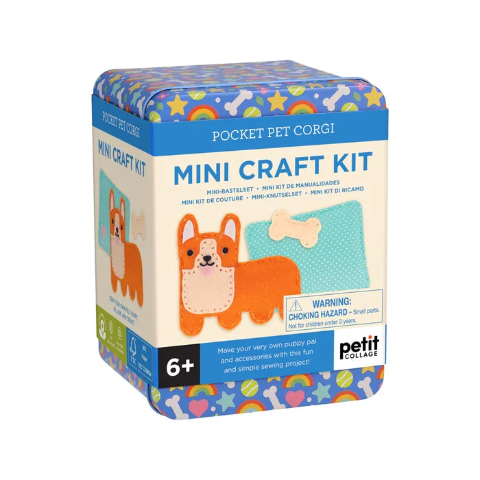 Petit Collage - Mini Craft Kit - Pocket Pet Corgi