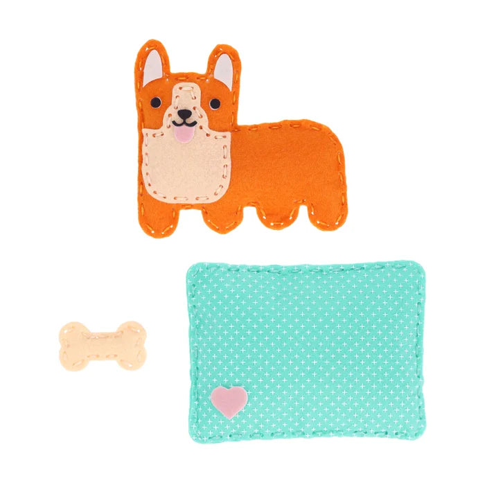 Petit Collage - Mini Craft Kit - Pocket Pet Corgi - Content