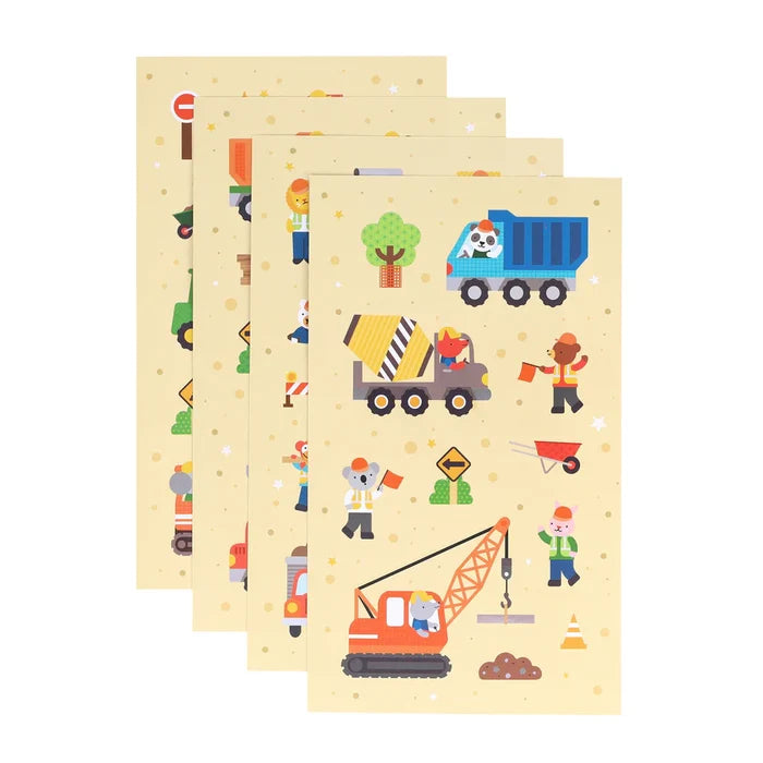 Petit Collage - Mini Sticker Set - Little Builders - Content