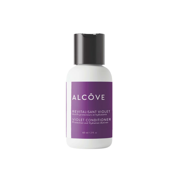Bottle of Alcove Mini Violet Conditioner for Blonde Hair 60 ml