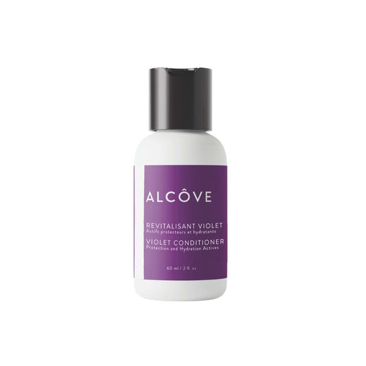 Bottle of Alcove Mini Violet Conditioner for Blonde Hair 60 ml