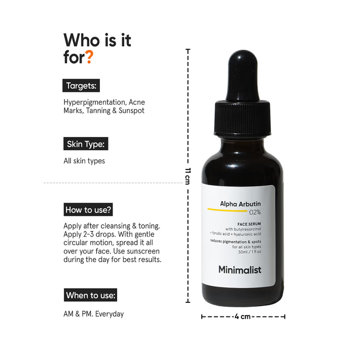 Minimalist Alpha Arbutin 02% Face Serum 30ml