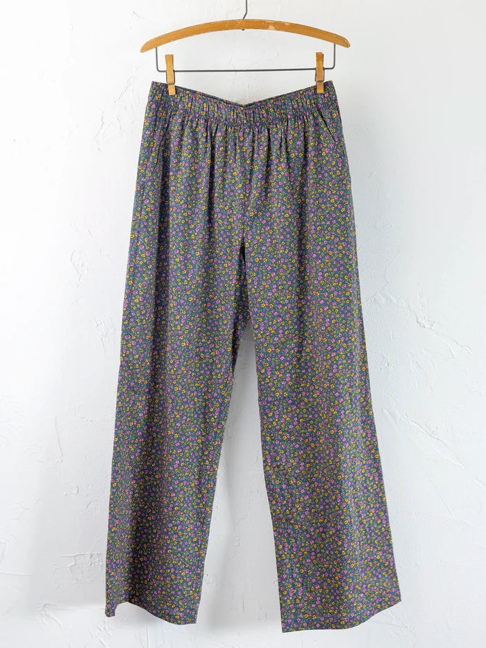 Mix & Match Cotton Pajama Pants - Mari Ditsy Navy-view 2