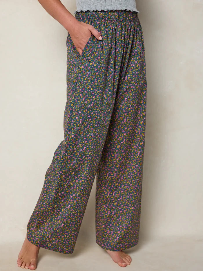 Mix & Match Cotton Pajama Pants - Mari Ditsy Navy-view 9