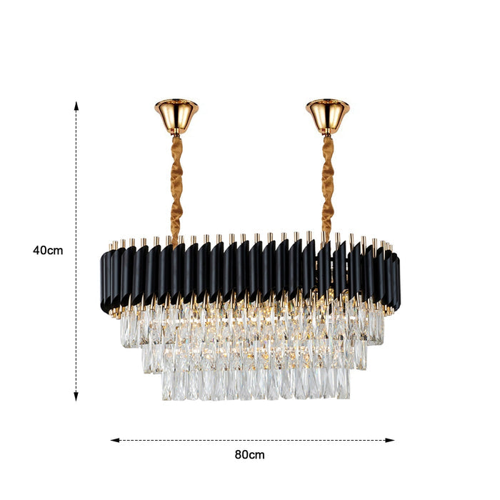 80cm Rectangle Chandelier / Yes