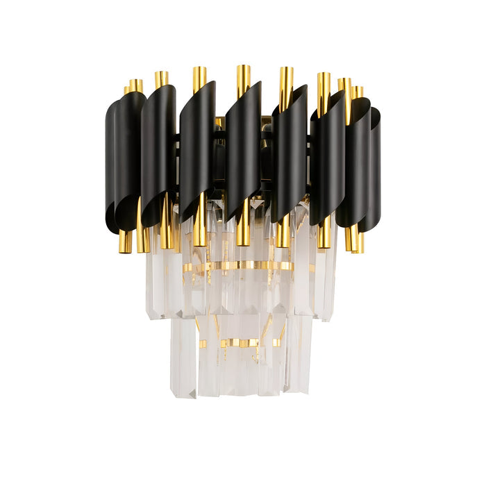 Modern Crystal Black Gold Chandelier With Matching Wall Lights~4118