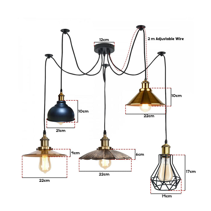 Modern Multi Arm Ceiling Light Spider Lamp~1167