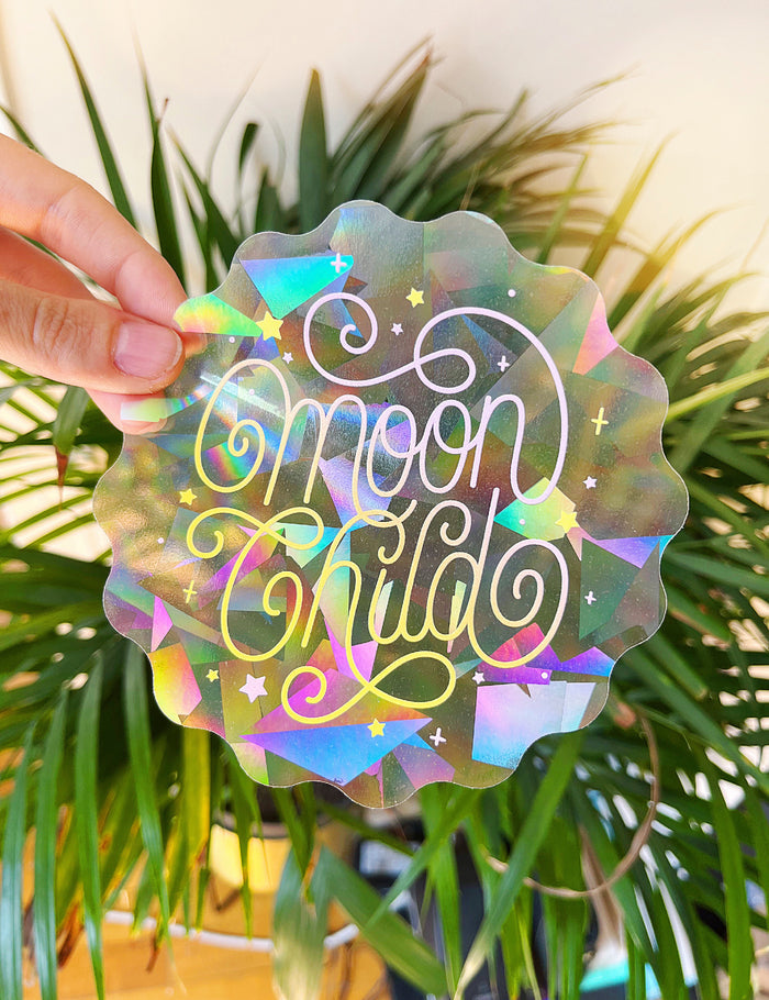 Moon child Suncatcher Decal