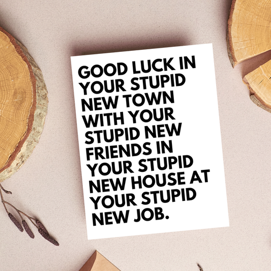 Moving Away Card for Friend, Farewell Gift