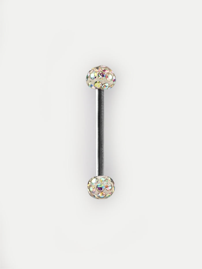 Multi Gem Barbell 14G | Aurora Borealis-Image 1