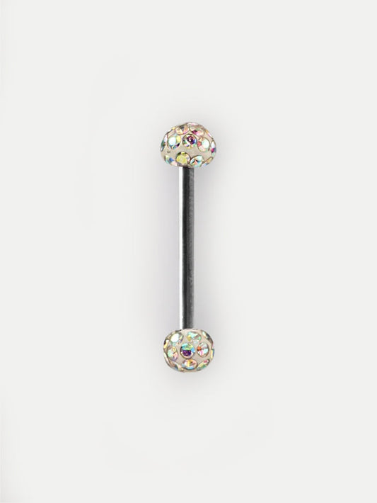 Multi Gem Barbell 14G | Aurora Borealis-Image 1