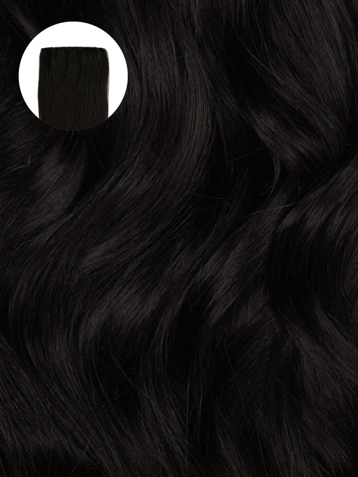 Natural Black (1A) Invisible Clip-Ins