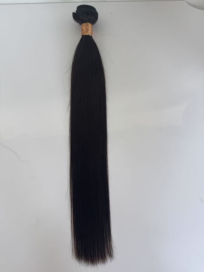 Natural Black #1B Straight Weft Hair Extensions – 100% Remy Human Hair | 100g Bundle | 10’’–30’’ | Sew-In & DIY | Reusable