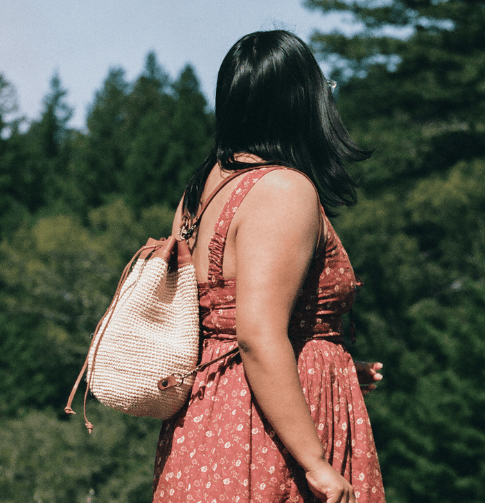 Made by Minga Natural Transito Woven Mini Backpack, Natural