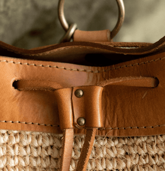 Made by Minga Natural Transito Woven Mini Backpack, Natural