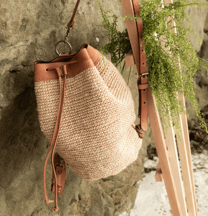 Made by Minga Natural Transito Woven Mini Backpack, Natural