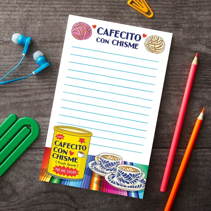 Notepad: Cafecito Con Chisme Stationery