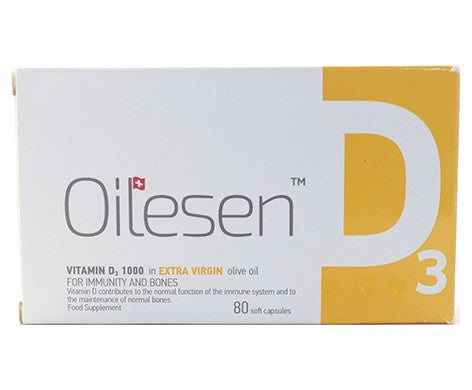 Oilesen Vitamin D3 1000 Soft Capsules - 80 Capsules