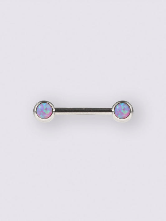 Opal Nipple Barbell 14G | Pink-Image 1