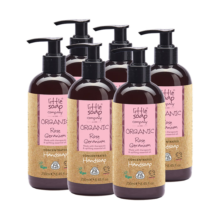 Organic Rose Geranium Liquid Soap 250ml - Case of 6