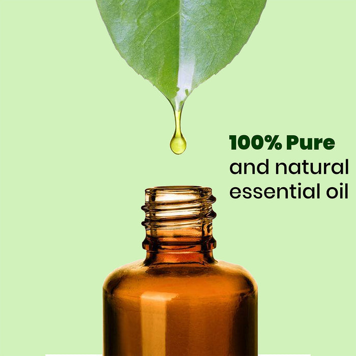 Organic Tea Tree Essential Oil for Face, Dandruff & Acne
