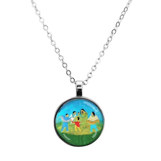 OSCARDO Dome Glass Necklace - Family Circle